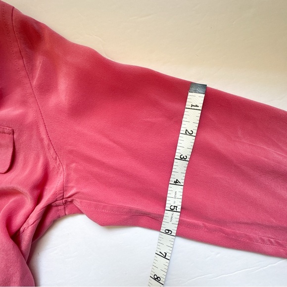 Equipment Femme Silk Blouse Rasberry Pink Long Sleeve Button Down Womens Small - Picture 10 of 10
